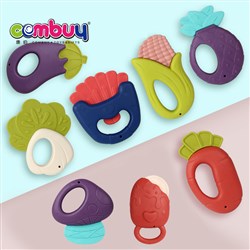 CB724341 CB724342 - Fruits vegetables shape silicone baby play set teething toy